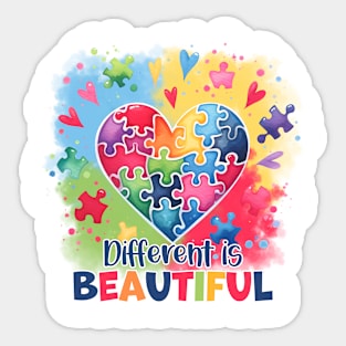 Puzzle Heart Autism Awareness Gift for Birthday, Mother's Day, Thanksgiving, Christmas Sticker